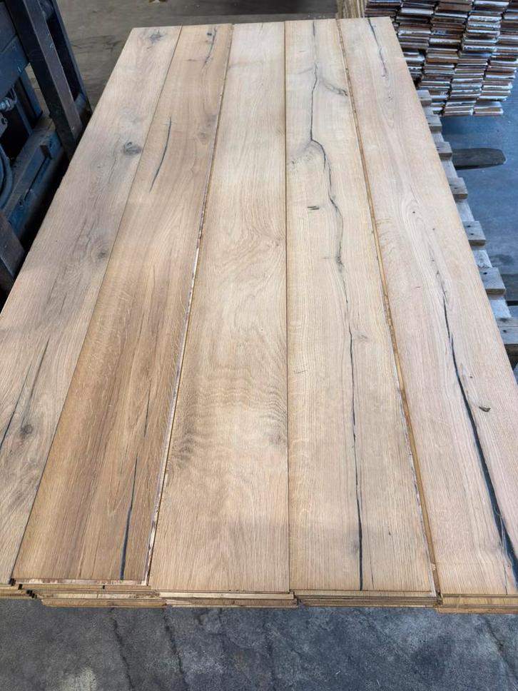 Eiken vloer 10 m2 multivloer 18 cm breed 1,4 cm dik NIEUW, Huis en Inrichting, Stoffering | Vloerbedekking, Nieuw, Parket, Overige kleuren