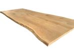 Massief  eiken houten  boomstam eettafel met u poot, 100 tot 150 cm, Eikenhout, Ophalen of Verzenden, Vijf personen of meer