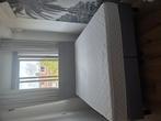 Grijze boxspring 160 bij 200 in goede staat, Ophalen, Gebruikt, Tweepersoons, 200 cm