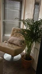 Lederen draaifauteuil in goede staat, Ophalen, Minder dan 50 cm, Minder dan 75 cm, Leer