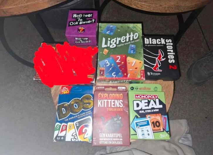 Leuk spellenset met diverse kaartspellen (ook los te koop), Hobby en Vrije tijd, Gezelschapsspellen | Kaartspellen, Gebruikt, Een of twee spelers