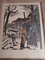 Armoede Houtsnede Franken, Antiek en Kunst, Ophalen of Verzenden