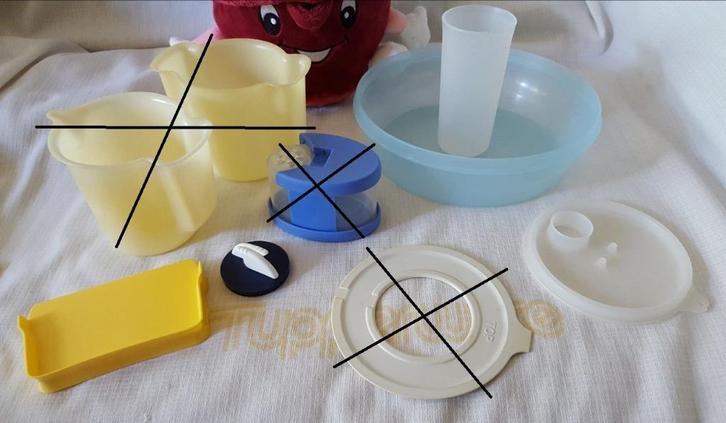 Tup. onderd. 2: wat diverse losse onderdelen vanaf 10 cent, Huis en Inrichting, Keuken | Tupperware, Gebruikt, Overige typen, Ophalen of Verzenden