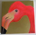 schilderij Flamingo 2 20x20cm, Schilderij, Ophalen