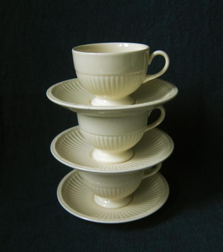 3 Wedgwood Edme kop en schotels, zo goed als nieuw, Huis en Inrichting, Keuken | Servies, Zo goed als nieuw, Kop(pen) en/of Schotel(s)