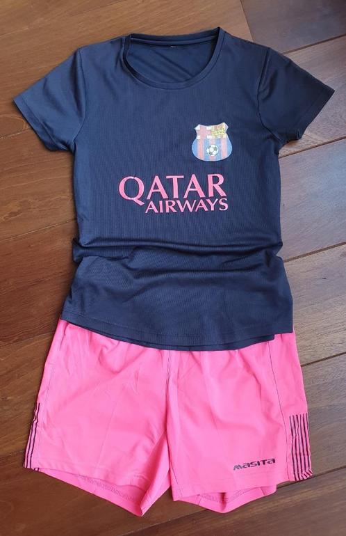 Voetbal tenue met naam 'Femke" (maat 164), Kinderen en Baby's, Kinderkleding | Maat 164, Gebruikt, Meisje, Sport- of Zwemkleding
