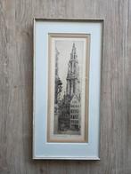 Vrouwenkerk Klaverblad Antwerpen 56 x 28, Antiek en Kunst, Kunst | Etsen en Gravures, Ophalen of Verzenden