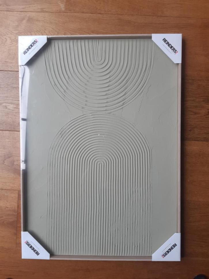 Schilderij 3D Art Bows - sage green - bogen Groen japandi ., Huis en Inrichting, Woonaccessoires | Schilderijen, Tekeningen en Foto's