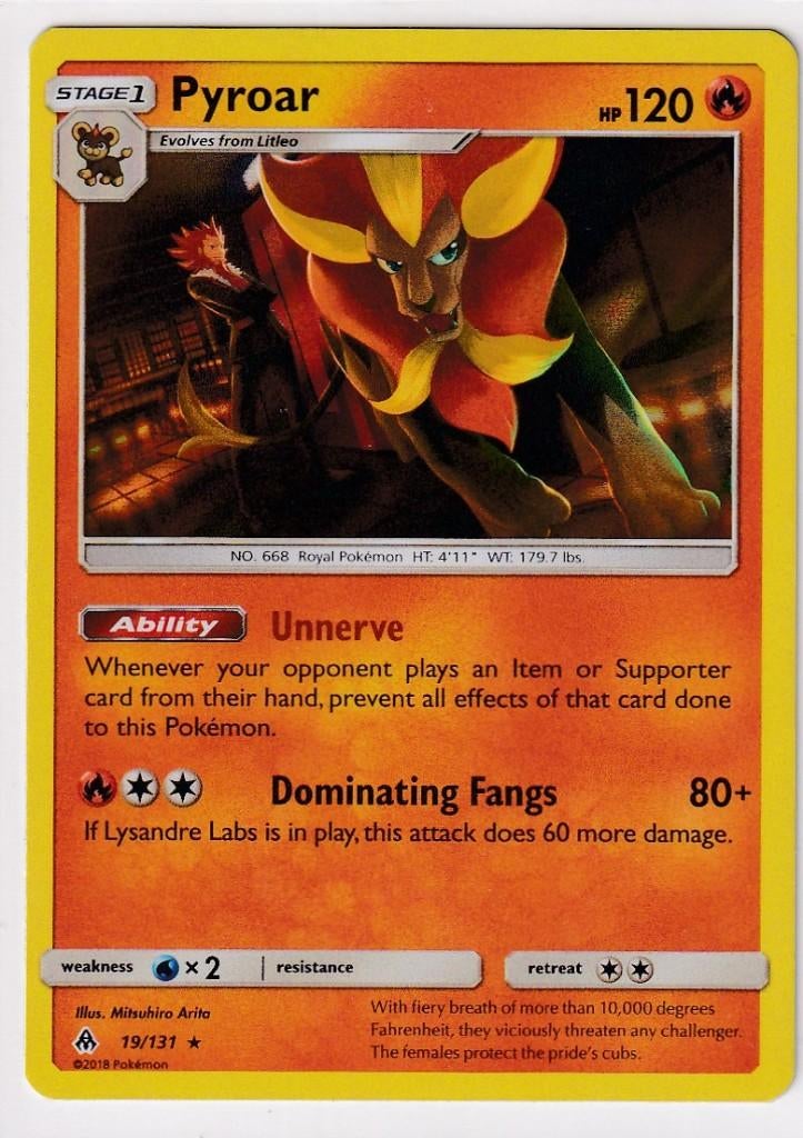 Pyroar (19/131) Holo, Verzenden, Nieuw, Losse kaart, Foil