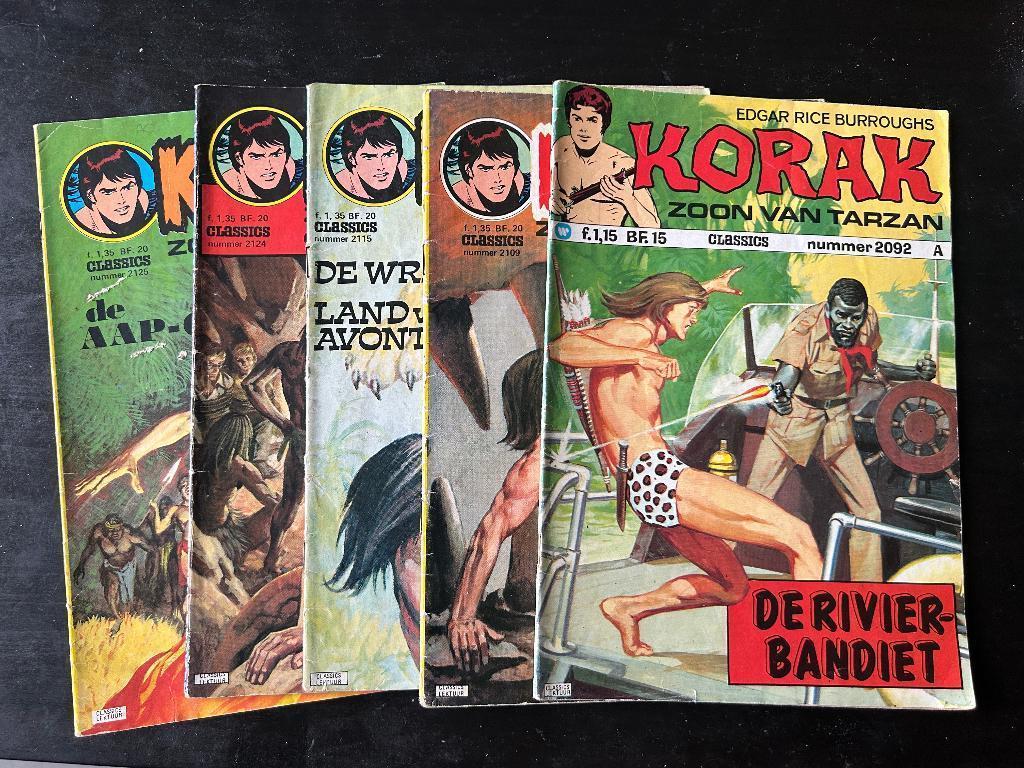 Korak (NL) nr -2092-2109-2115-2124-2125 Classics, Boeken, Strips | Comics, Gelezen, Classics Nederland, Europa, Ophalen of Verzenden