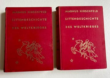 2 boeken, Magnus Hirschfeld, 1e wereldoorlog , 1930 beschikbaar voor biedingen