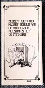 Wc tegel spreuk vrolijke tegel STINKERD, Ophalen of Verzenden, Zo goed als nieuw