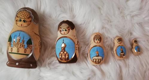 Russische matroesjka baboesjka set 5-delig vintage, Verzamelen, Poppetjes en Figuurtjes, Zo goed als nieuw, Ophalen of Verzenden