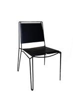 Moderne Minimalistische Design Stoel – Zwarts, Huis en Inrichting, Stoelen, Ophalen, Gebruikt, Zwart, Metaal