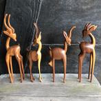 Retro houten hertje, Antiek en Kunst, Curiosa en Brocante, Ophalen of Verzenden