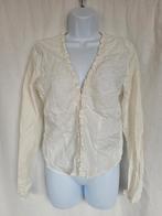 Mooie witte blouse, apart model, roesjes mt 40 merk Mexx, Maat 38/40 (M), ., Wit, Ophalen of Verzenden