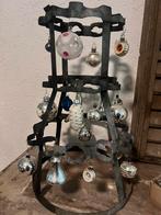Frans zinken flessenrek + oude antieke kerstballen brocante, Ophalen of Verzenden