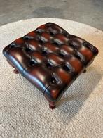 Chesterfield voetbank poef voetbankje oxblood rood, 2871SK, Klassieke, Mariansoliak8@gmail.com, Leer