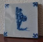 Oude Hollandse Tegel Visser Makkum 10 cm, Antiek en Kunst, Ophalen of Verzenden