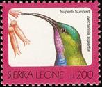 SIERRA LEONE 30 - Dieren: vogels (prachthoningzuiger), Ophalen of Verzenden, Postfris, Dier of Natuur