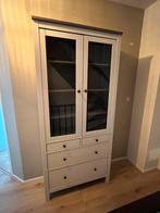 Hemnes boekenkast/vitrinekast, Ophalen, Gebruikt, Met deur(en), 50 tot 100 cm