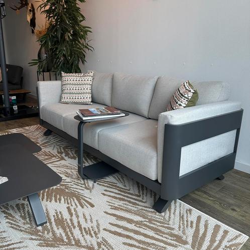 Luxe Loungeset — Tuinset Incl. tafel & laptophouder, Tuin en Terras, Tuinsets en Loungesets, Zo goed als nieuw, Aluminium, Bijzettafel