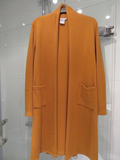 Lang damesvest, Kleding | Dames, Truien en Vesten, Zo goed als nieuw, Maat 42/44 (L), Geel, Ophalen