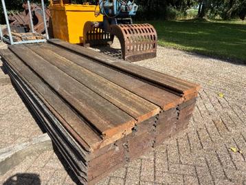 Gebruikte hardhouten palen- damwandplanken, gerecycled azobe beschikbaar voor biedingen