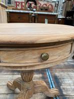 Frans landelijk tafeltje, Ophalen, Rond, Hout, 60 cm of meer
