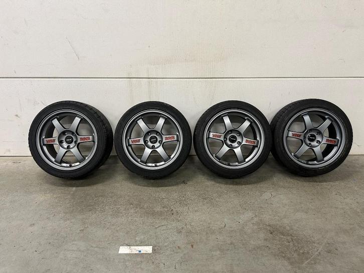 Volk rays TE37, Auto-onderdelen, Banden en Velgen, Band(en), Zomerbanden, 17 inch, 245 mm, Personenwagen, Gebruikt, Ophalen