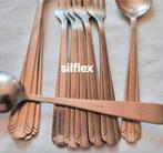 Silflex bestek vorken lepels relief handvatten, Ophalen of Verzenden, Rvs of Chroom