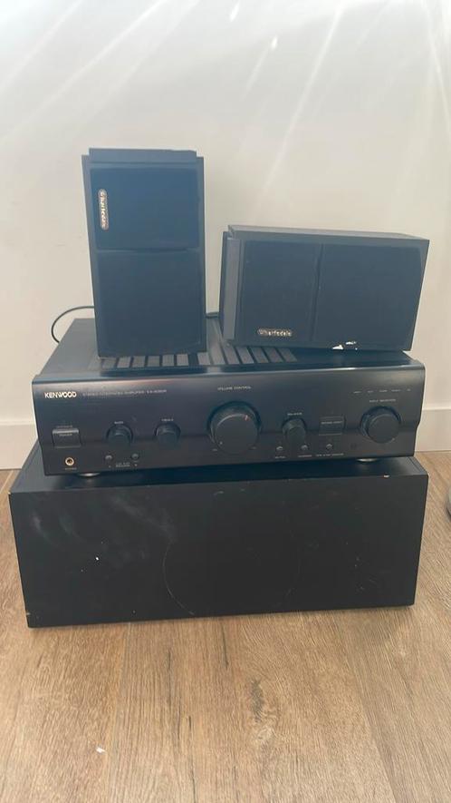 Kenwood KA-3050R met Wharfedale boxen en subwoofer, Audio, Tv en Foto, Versterkers en Receivers, Gebruikt, Stereo, Overige merken