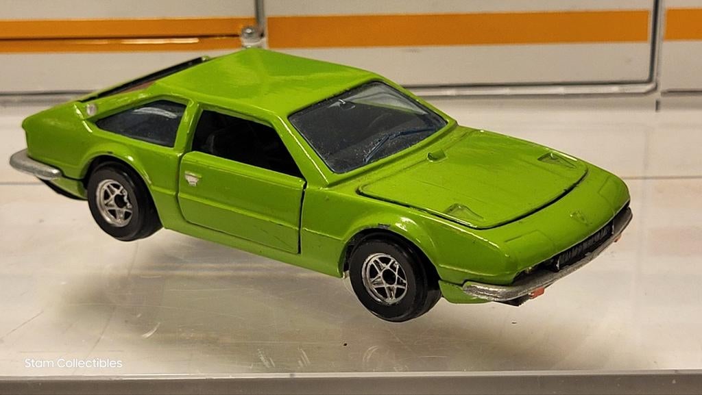 Politoys M25 Lamborghini Jarama Bertone Green Made in Italy, Overige merken, Gebruikt, Auto, Ophalen of Verzenden