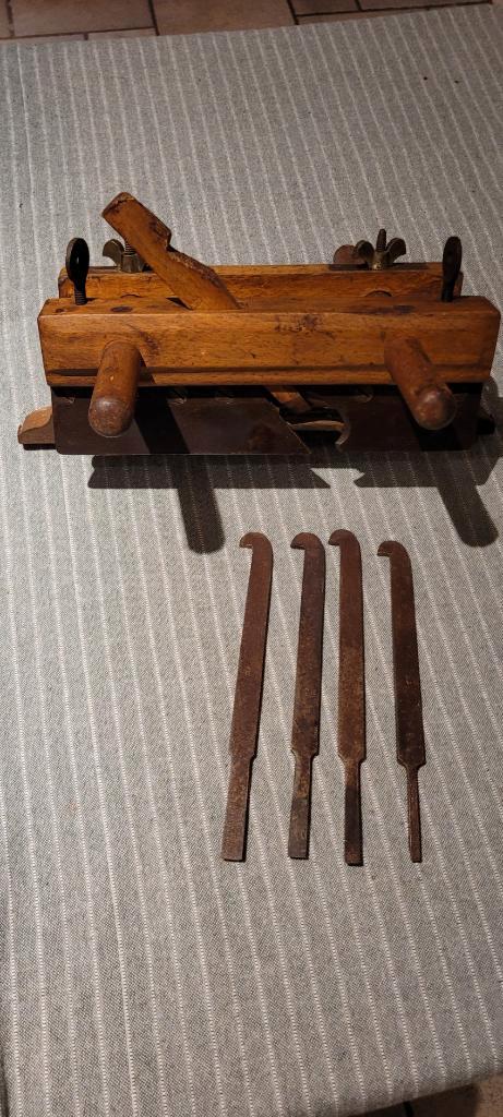 Antieke houten ploegschaaf, Antiek en Kunst, Antiek | Gereedschap en Instrumenten, Ophalen of Verzenden