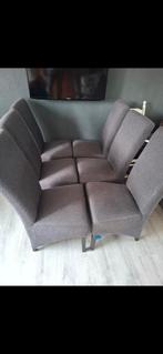 6 Grijze Stoffen Eetkamerstoelen, Ophalen of Verzenden, Zo goed als nieuw, Vijf, Zes of meer stoelen, Modern