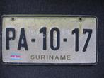 Suriname nummerplaat kentekenplaten nummerplaten nummerbord, Verzamelen, Ophalen of Verzenden, Gebruikt