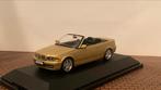 Bmw 3 Serie E46 Cabriolet 2003 Goudgeel Minichamps, Ophalen of Verzenden, Zo goed als nieuw, Auto, MiniChamps