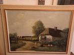 Schilderij van J. Enneking - Boerderijlandschap, Antiek en Kunst, Ophalen