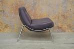 Als NIEUW! paarse leren Topform Grippa design fauteuil!, 75 tot 100 cm, Design, Metaal, 75 tot 100 cm
