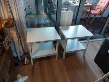 2x nachtkastje/bijzettafel Ikea Lunnarp Wit