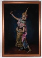 vintage schilderij ``Tempeldanseres`` 1968, Ophalen, Huis en Inrichting