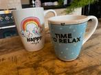 Blond Amsterdam, ‘Tough cookie’ mok en ‘Time to relax’ mok, Huis en Inrichting, Blond Amsterdam, Ophalen of Verzenden, Zo goed als nieuw