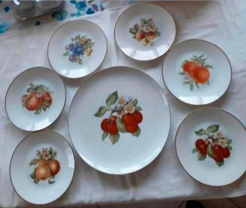Hutschenreuther Selb LHS schaal borden fruit set, Antiek en Kunst, Antiek | Servies los, Ophalen of Verzenden