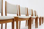 6 Vintage eetkamer stoelen van s. Burchhardt Nielsen, Huis en Inrichting, Stoelen, Ophalen, Gebruikt, Bruin, Vintage