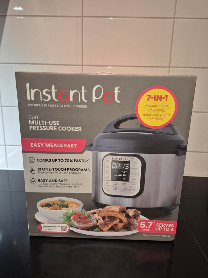 Instant Pot Duo 5.7L - Multicooker, Witgoed en Apparatuur, Slowcookers, Nieuw, Timer, Vaatwasmachinebestendig, Ophalen of Verzenden