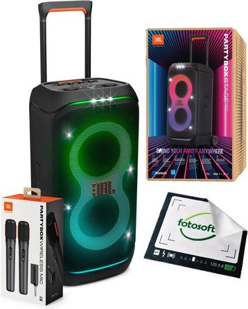 Jbl Stage 320 partybox met 2 microfoons beschikbaar voor biedingen