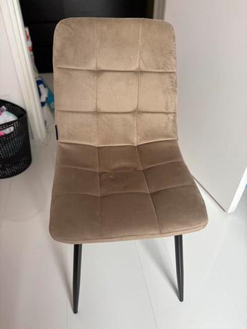 Gouden velvet stoel *nieuw* 
