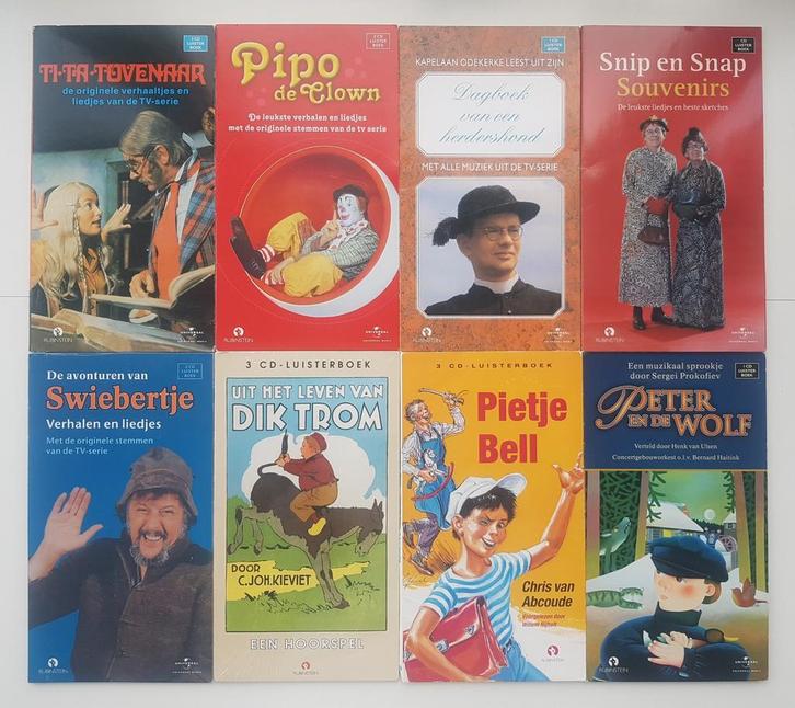 8x Luisterboek van Vroeger: Pipo, Ti Ta Tovenaar, Swiebertje, Boeken, Luisterboeken, Cd, Ophalen of Verzenden