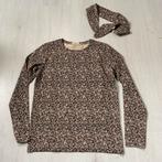 WHEAT set Tshirt + haarband mt 140 donkerblauw met bloemen, Verzenden, Zo goed als nieuw, Meisje, Shirt of Longsleeve