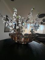 Schelpenvaas eric kuster met bloesem, Overige kleuren, Ophalen of Verzenden, Minder dan 50 cm, Glas